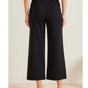 Garnet Hill Wide-Leg Crop Pant Black Small NWT